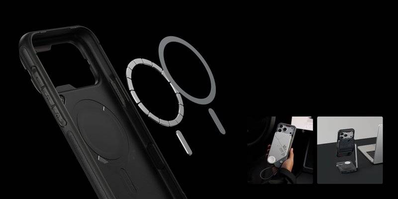 Magsafe Противоударен Kалъф за iPhone 18 Pro Max, Aulumu A18 Rugged Outdoor Case, Сив (11)