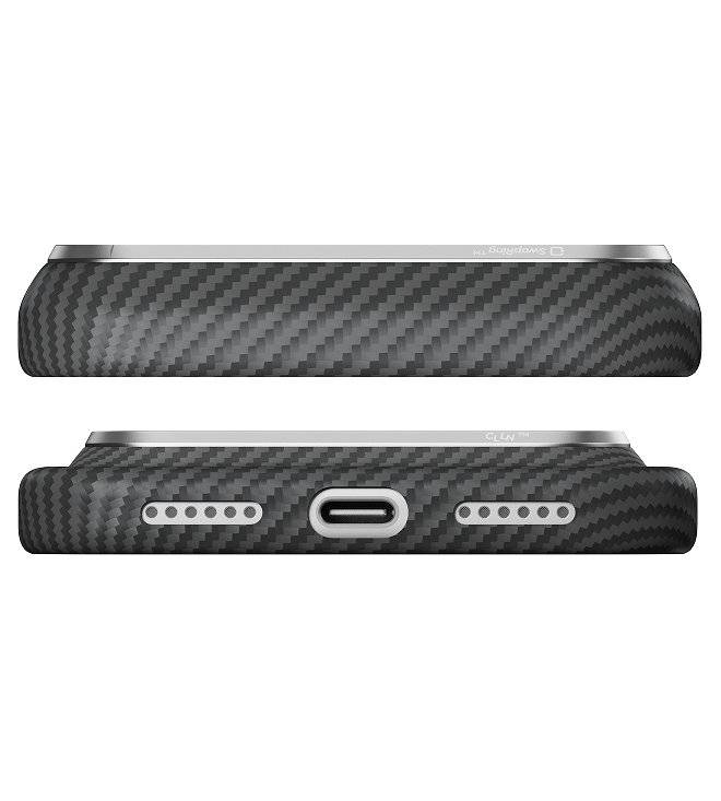 Magsafe Калъф за iPhone 18 Pro Max/ 17 Pro Max, Pitaka Edge Case Black/Grey, Черен (5)