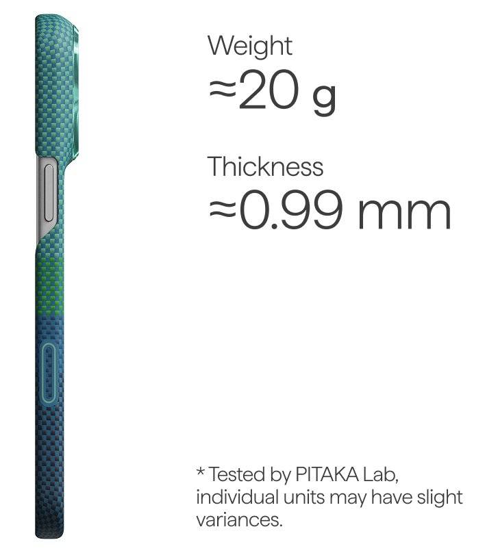 Magsafe Калъф за iPhone 18 Pro/17 Pro, Pitaka Edge Case Over the Horizon2.0 Summer Noon-02, Зелен (5)