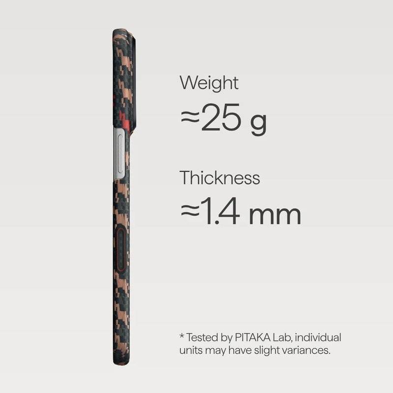 Magsafe Калъф за iPhone 17 Pro Max, Pitaka Edge Happiness Rides Case Ebon Kylin, Черен (4)