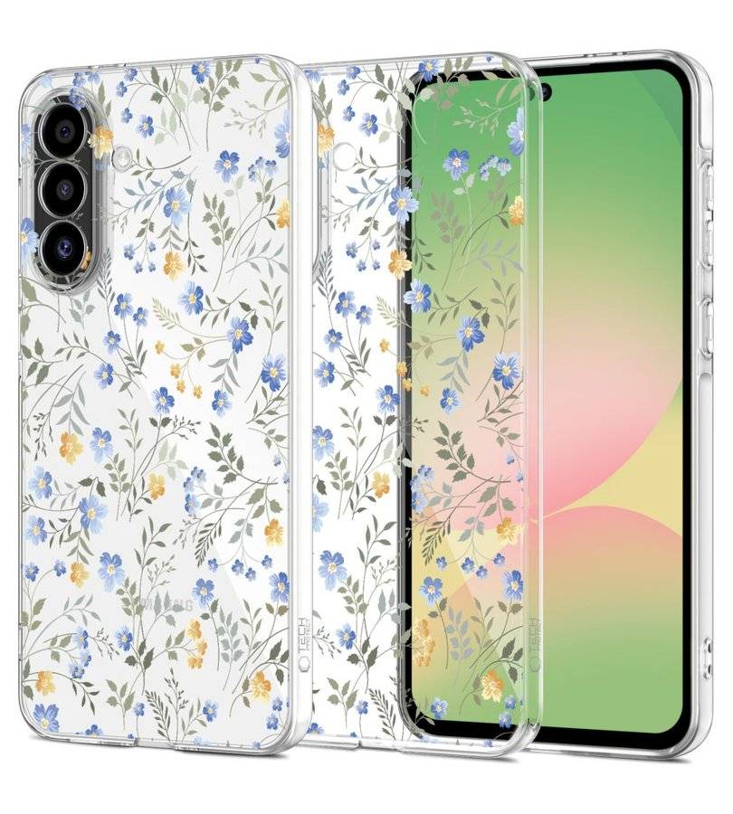 Калъф за Samsung A27, Tech-Protect FlexAir Spring Flowers Case, Цветен