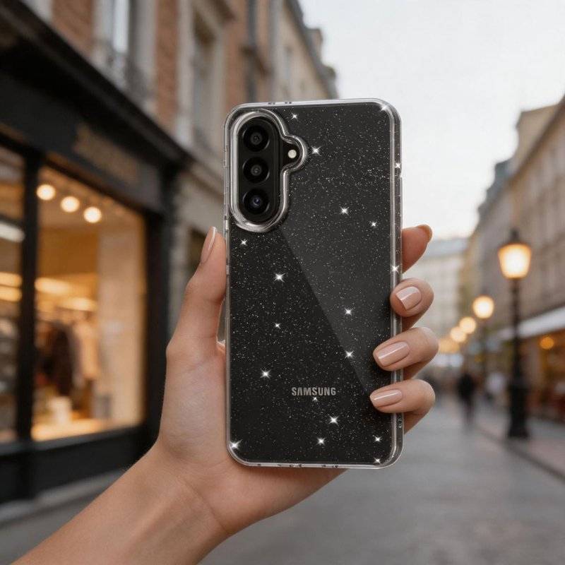 Блестящ Калъф за Samsung A27, Tech-Protect FlexAir Glitter Case, Прозрачен (4)