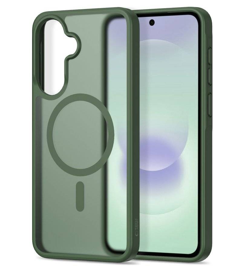 Magsafe Калъф за Samsung A37, Tech-Protect MagMat Case, Зелен