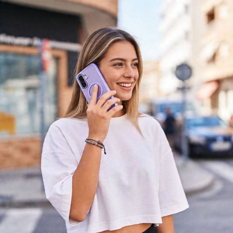Magsafe Калъф за Samsung A37, Tech-Protect MagMat Case, Лилав (5)