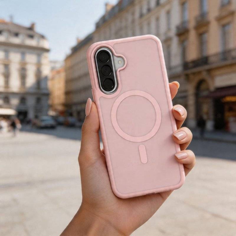 Magsafe Калъф за Samsung A37, Tech-Protect MagMat Case, Розов (4)