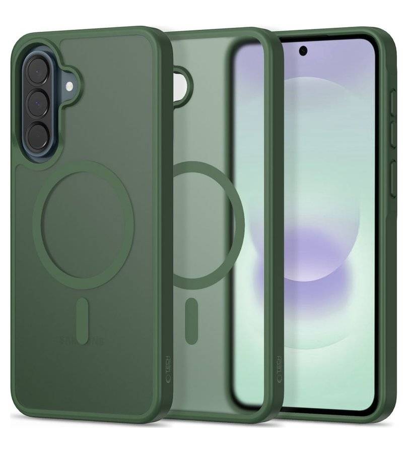 Magsafe Калъф за Samsung A37, Tech-Protect MagMat Case, Зелен (2)
