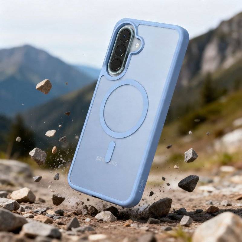 Magsafe Калъф за Samsung A57, Tech-Protect MagMat Case, Син (3)