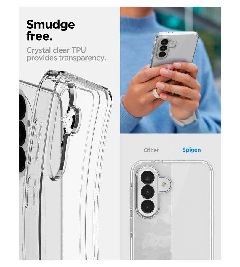 Силиконов Калъф за Samsung A37, Spigen Liquid Crystal Case, Прозрачен (13)