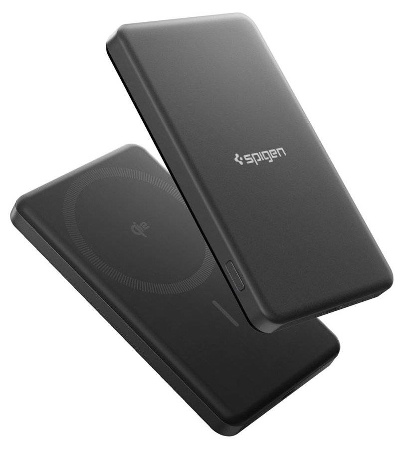 Magsafe Външна Батерия, Spigen Essential EA2205MQ 5000mAh Qi2, Черен