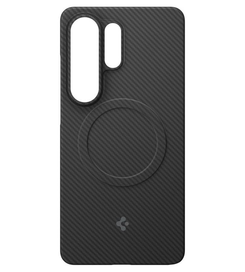 Magsafe Карбонов Калъф за Samsung S26 Ultra, Spigen Airskin Aramid Mag Case, Черен (4)