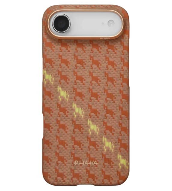 Magsafe Калъф за iPhone Air, Pitaka Edge Happiness Rides Case Amber, Оранжев (2)