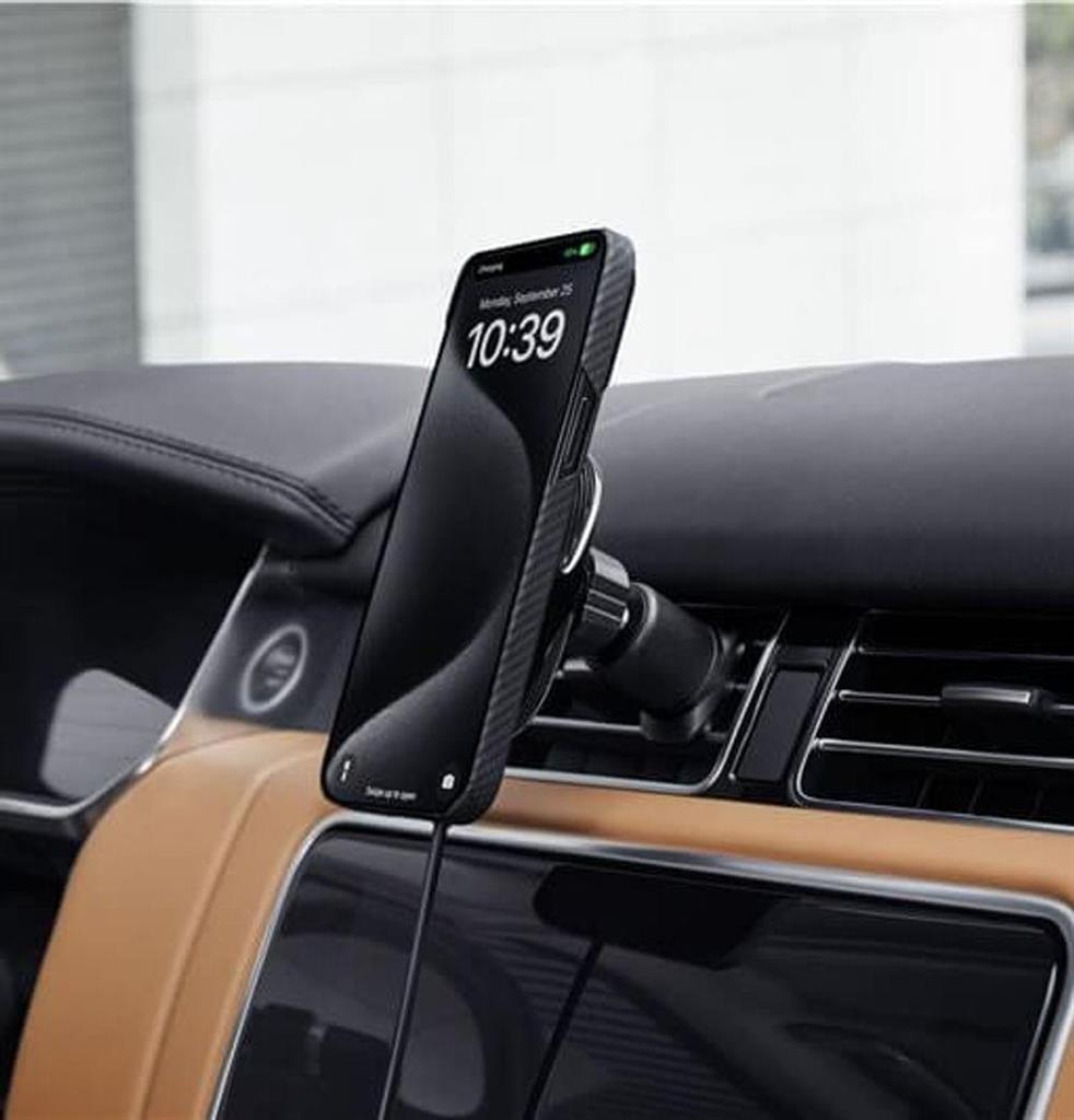 Безжично Зарядно за Кола с Magsafe, Pitaka MagEZ Car Mount Pro 2 Qi2 15W, Черен (4)