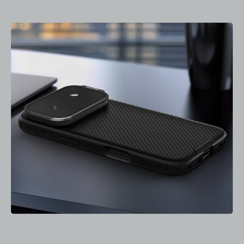 Magsafe Калъф за iPhone 17 Pro, Nillkin CamShield Prop Mag Case, Черен (7)
