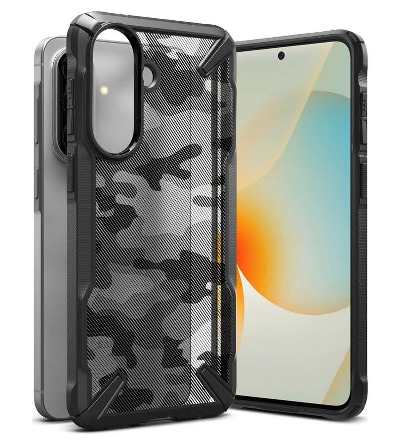 Противоударен Калъф за Samsung A57, Ringke Fusion X Camo Case, Черен