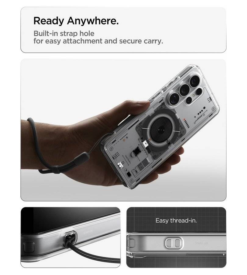 Magsafe Калъф за Samsung S26 Ultra, Spigen Ultra Hybrid Neo One Case, Прозрачен (13)