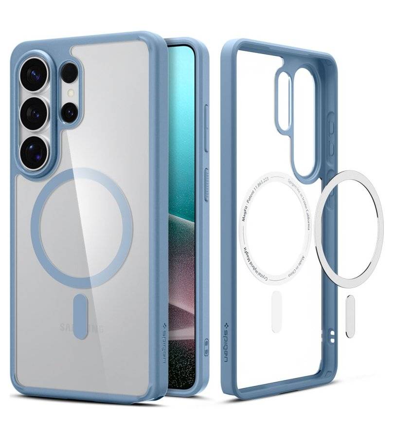 Magsafe Калъф за Samsung S26 Ultra, Spigen Ultra Hybrid Case, Син (2)