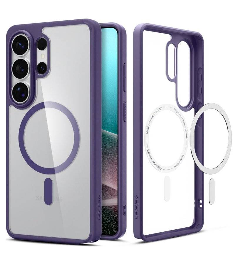 Magsafe Калъф за Samsung S26 Ultra, Spigen Ultra Hybrid Case, Лилав (2)