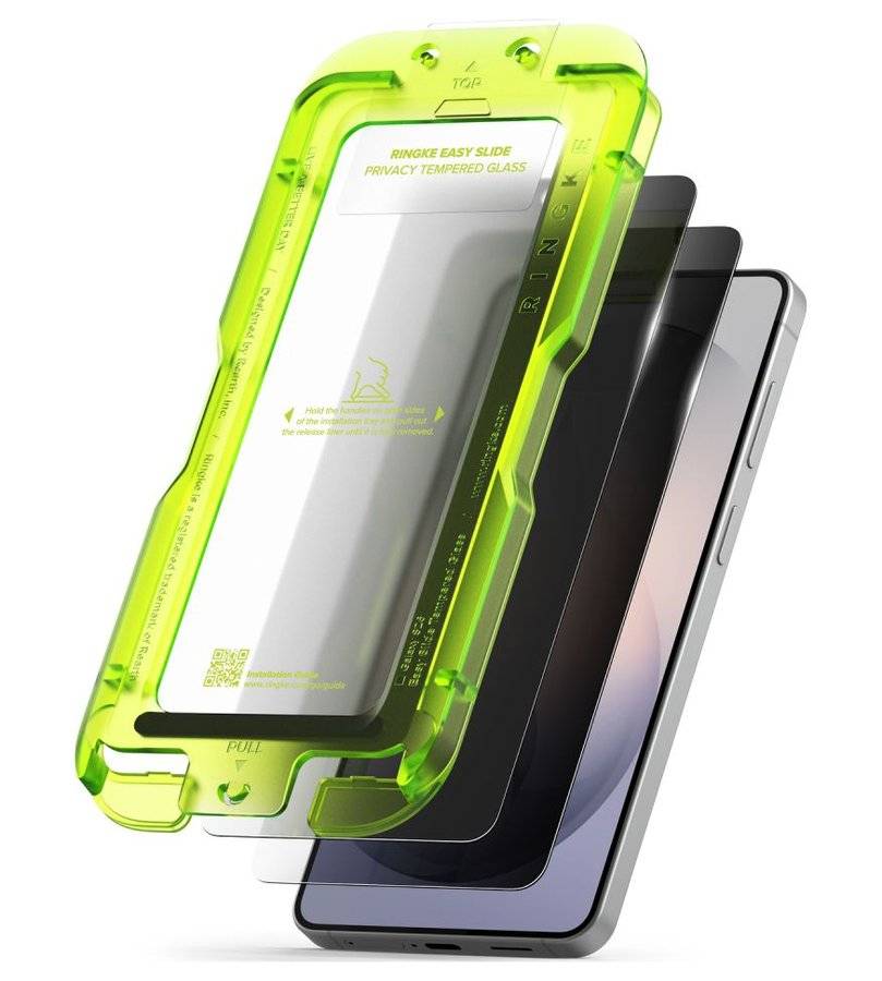 Затъмняващ Протектор за Samsung S26, Ringke Privacy Easy Slide Glass 2бр., Черен (2)