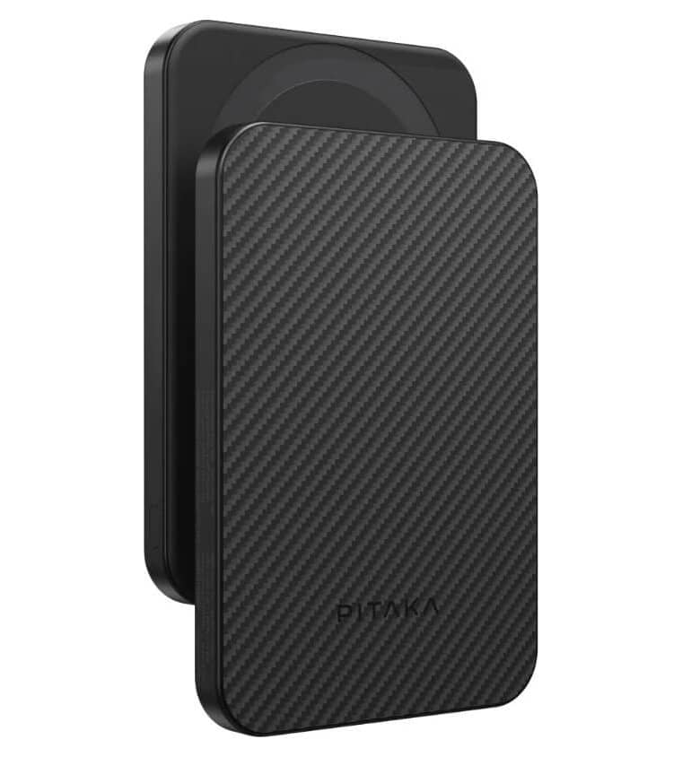 Magsafe Външна Батерия, Pitaka Aramid Magnetic 5000mAh Qi2 Black/Gray, Черен