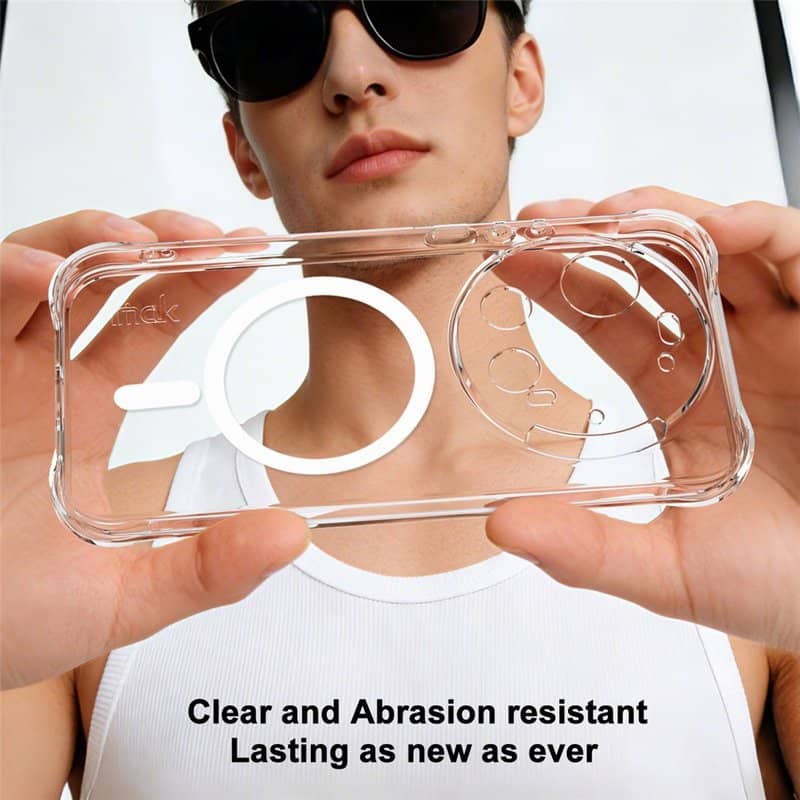 MagSafe Силиконов Калъф за Xiaomi 17 Ultra, Crystal Armor Case, Прозрачен (6)