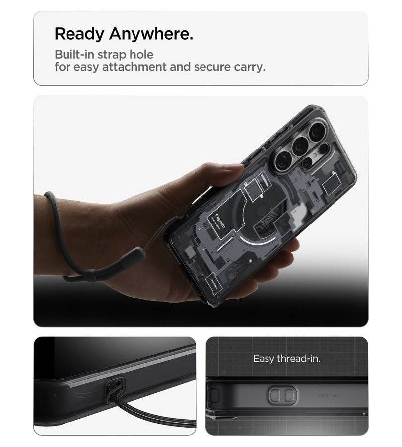 Magsafe Калъф за Samsung S26 Ultra, Spigen Zero One Ultra Hybrid Case, Черен (13)