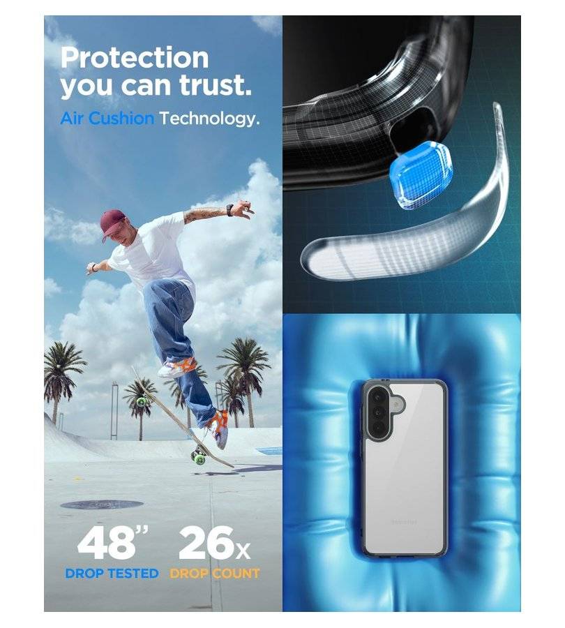 Противоударен Калъф за Samsung A57, Spigen Ultra Hybrid Space Case, Черен (9)