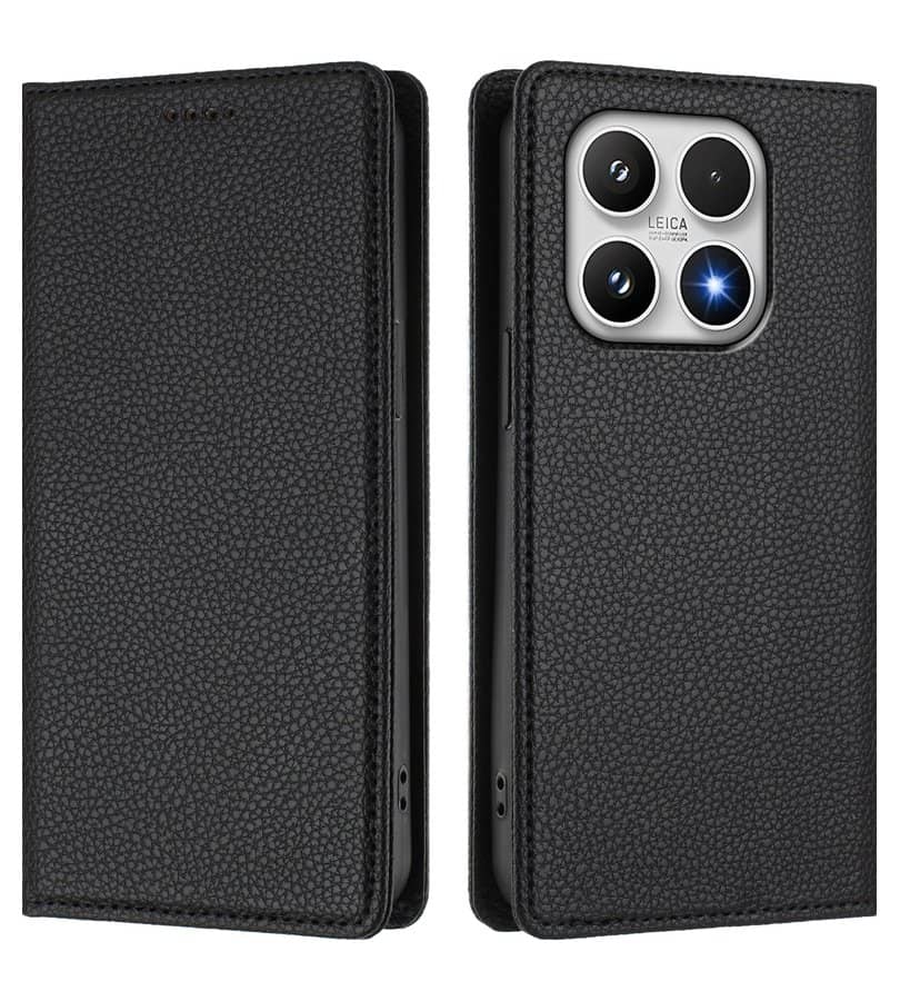 Кожен Калъф с Джобове за Xiaomi 17, Rfid Wallet Case, Черен (3)