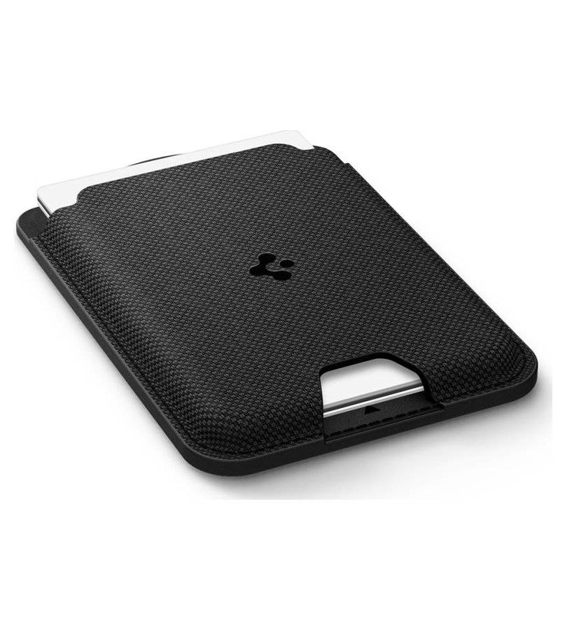 Magsafe Калъф за Карти за Samsung S, Spigen Urban Fit Mag Wallet Card Case, Черен (4)