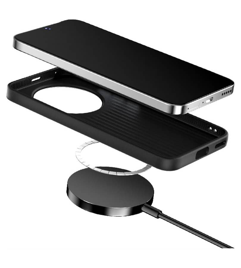 Magsafe Калъф за Honor Magic 8 Lite, Carbon Desigh Case, Черен (3)