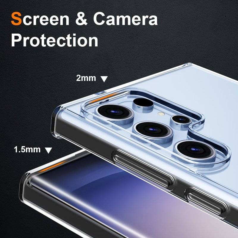 Калъф с Протектор за Samsung S23 Ultra, CellularLine Protection Kit, Прозрачен (6)