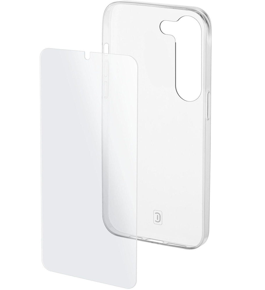 Калъф и Протектор за Samsung S23 Plus, CellularLine Protection Kit, Прозрачен (2)