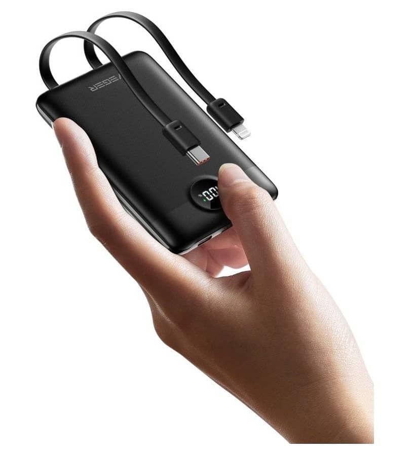 Външна батерия, Veger USB-C/Lightning 10000mAh 22.5W, Черен (2)