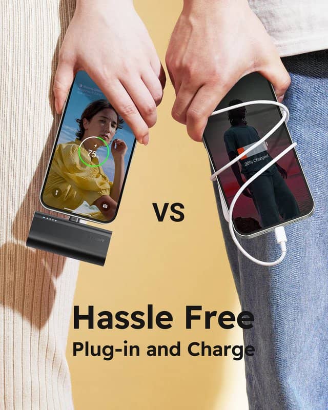 Външна батерия, Veger PlugOn USB-C 5000mAh 20W, Черен (7)
