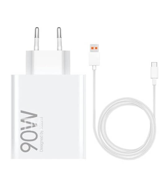 Оригинално Зарядно с Кабел, Xiaomi 90W USB-A HyperCharge Combo MDY-15-EK, Бял (2)