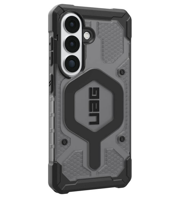 Magsafe Противоударен Калъф за Samsung S26, UAG Pathfinder Clear Case Ash/Black, Черен (3)