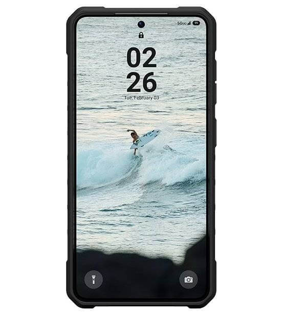 Magsafe Противоударен Калъф за Samsung S26, UAG Pathfinder Clear Case Ash/Black, Черен (7)