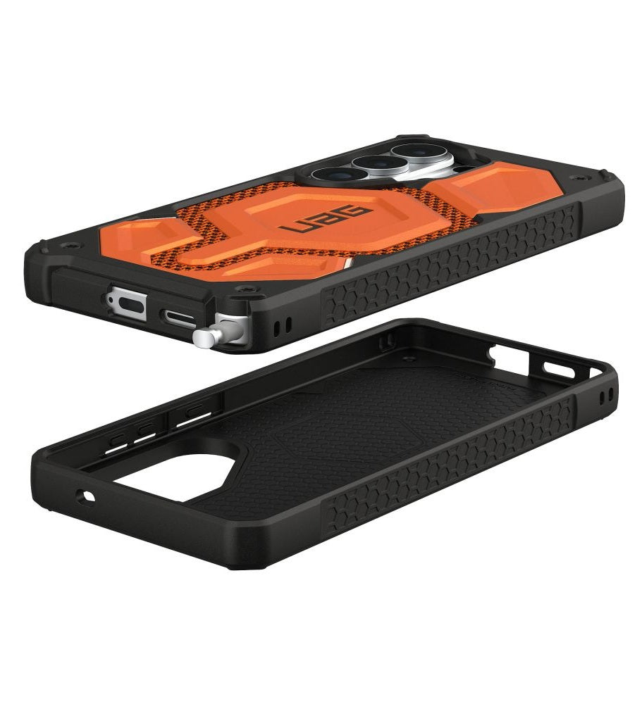Magsafe Противоударен Калъф за Samsung S26 Ultra, UAG Monarch Pro Kevlar Case Burnt Orange, Оранжев (5)
