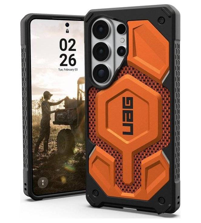 Magsafe Противоударен Калъф за Samsung S26 Ultra, UAG Monarch Pro Kevlar Case Burnt Orange, Оранжев