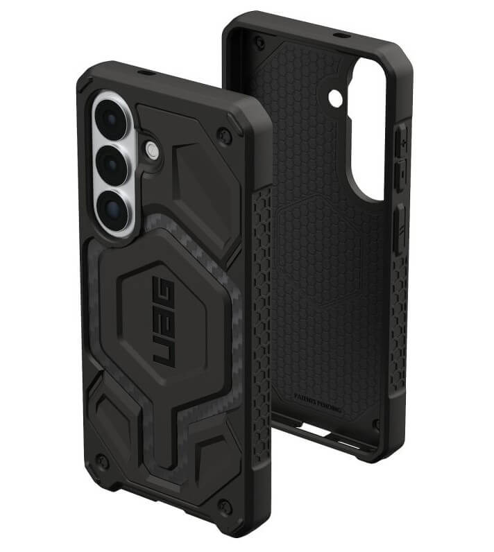 Magsafe Противоударен Калъф за Samsung S26 Plus, UAG Monarch Pro Carbon Fiber Case, Черен (4)