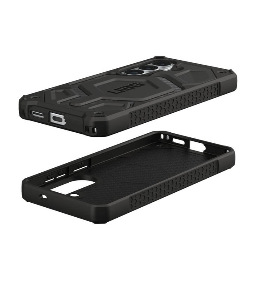 Magsafe Противоударен Калъф за Samsung S26, UAG Monarch Pro Carbon Fiber Case, Черен (5)