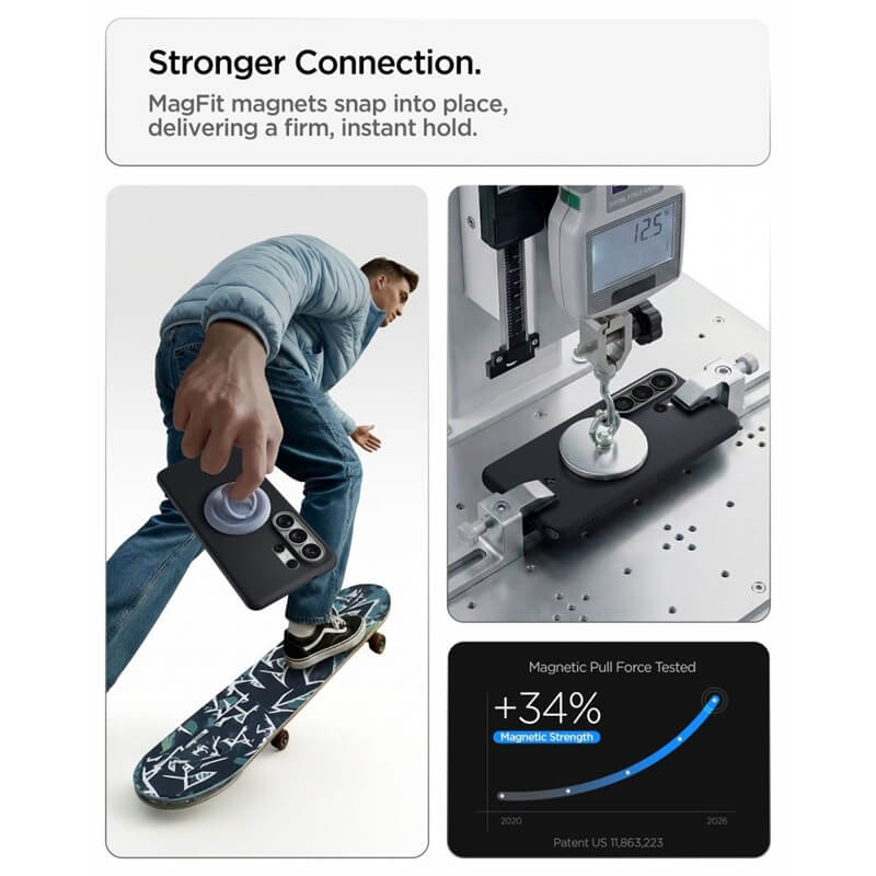 Magsafe Калъф за Samsung S26 Ultra, Spigen Nano Pop Case, Черен (10)