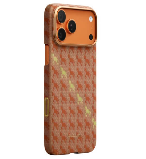 Magsafe Калъф за iPhone 17 Pro, Pitaka Edge Happiness Rides Case Amber, Оранжев