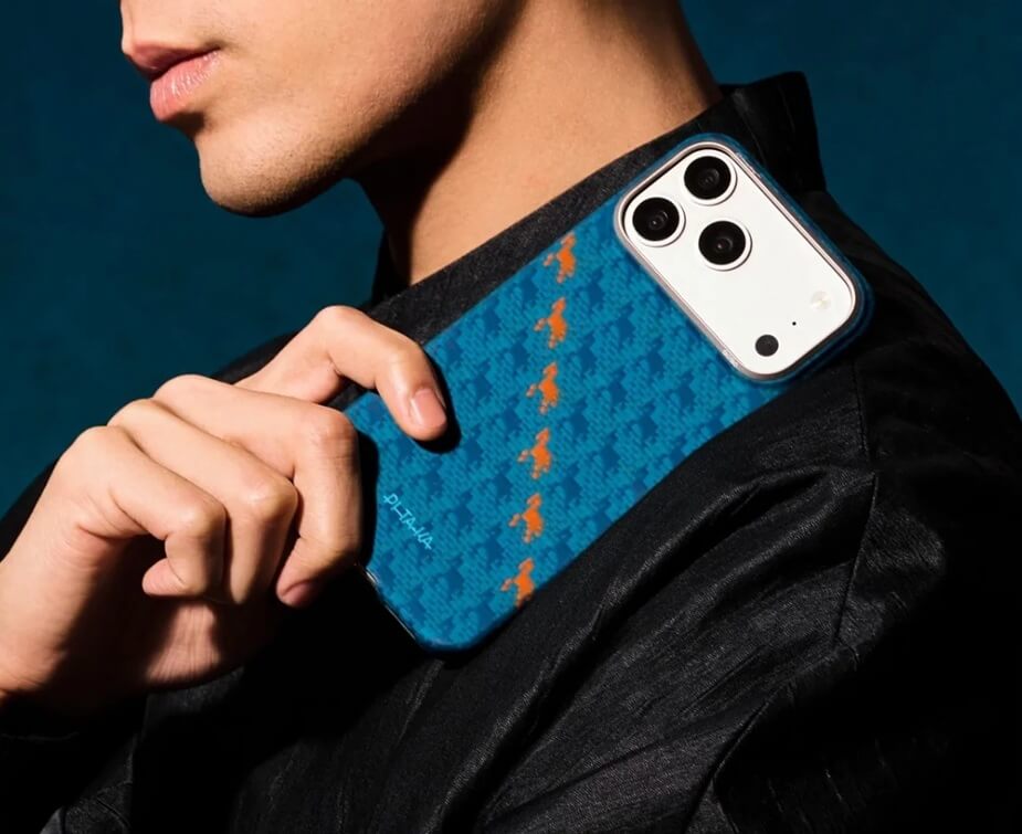 Magsafe Калъф за iPhone 17 Pro, Pitaka Edge Happiness Rides Case Indigo, Син (5)