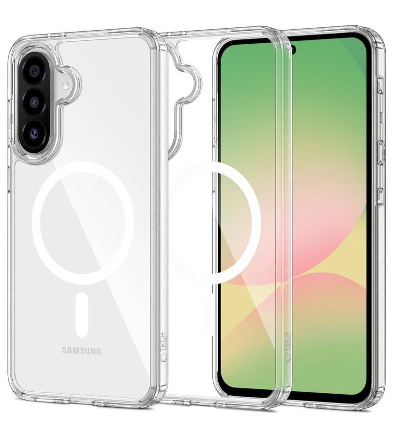 Magsafe Калъф за Samsung A37, Tech-Protect Hybrid FlexAir Clear Case, Прозрачен