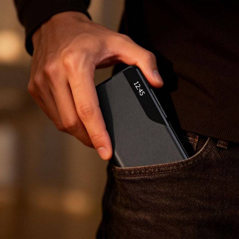 Активен Калъф за Samsung A57, Tech-Protect Smart View Case, Черен (5)