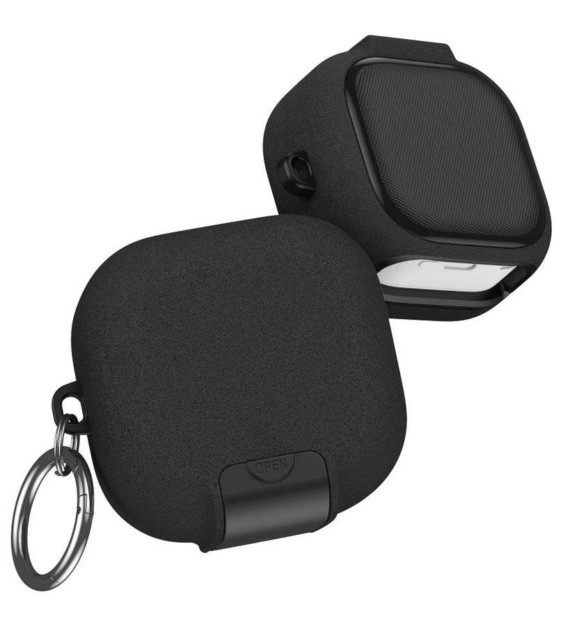 Силиконов Калъф за Samsung Galaxy Buds 4 Pro/ 4, Tech-Protect Slim Hook Case, Черен (4)