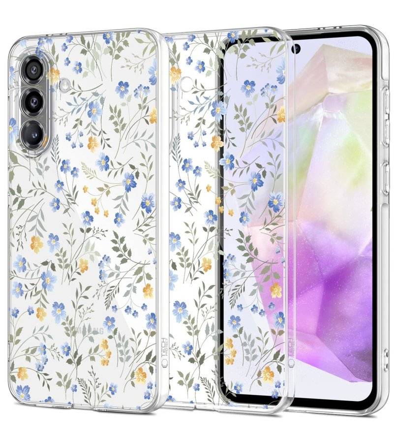 Калъф за Samsung A37, Tech-Protect FlexAir Spring Flowers Case, Цветен (2)