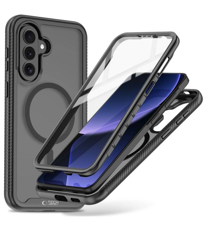 Magsafe Калъф за Samsung A57, Tech-Protect Defense 360 Case, Черен