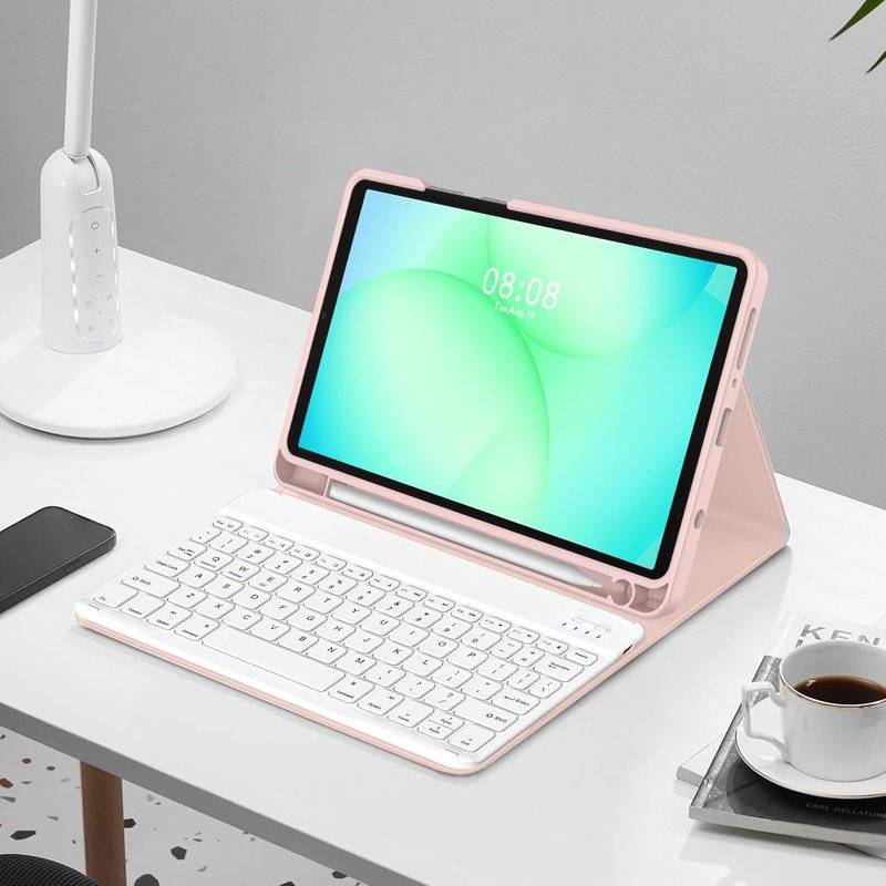 Калъф с Клавиатура за Samsung Tab A11 / A9 8.7", Tech-Protect SC Pen Keyboard Case, Розов (3)