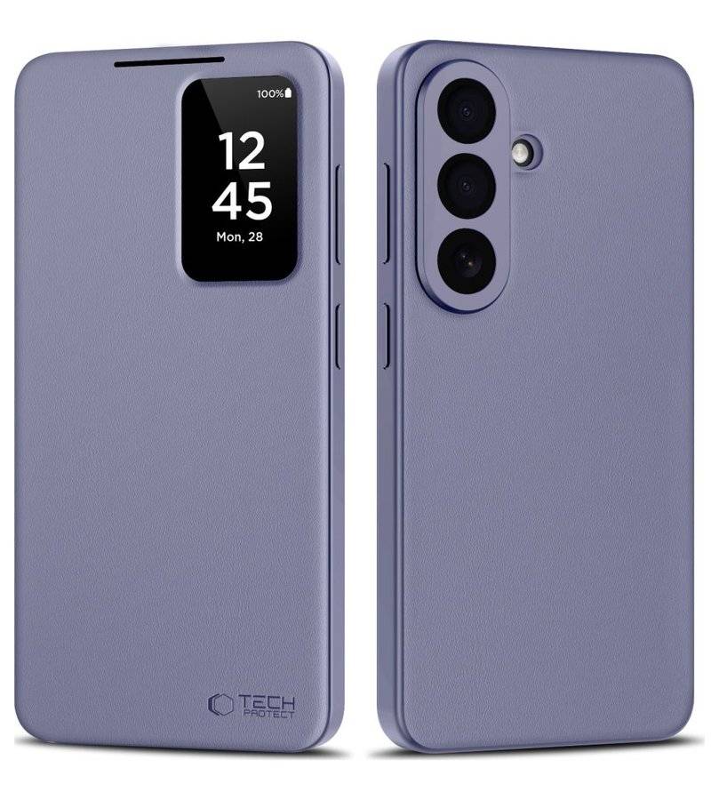 Активен Калъф за Samsung S26 Plus, Tech-Protect Smart Wallet Book Case, Лилав